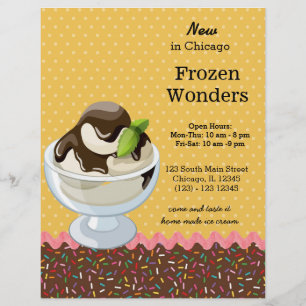 Sundae * choose background colour flyer