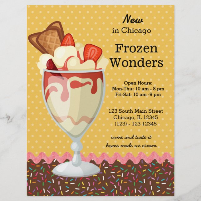 Sundae * choose background colour flyer (Front)