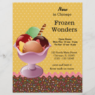 Sundae * choose background colour flyer