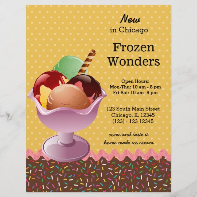Sundae * choose background colour flyer (Front)