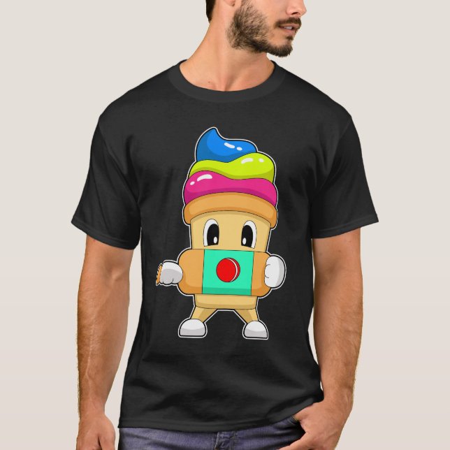 Sundae Cricket Cricket bat T-Shirt (Front)