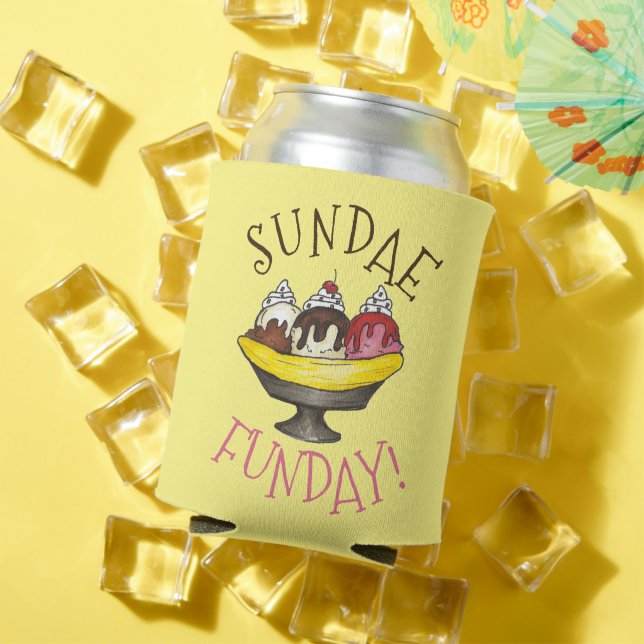 SUNDAE FUNDAY Banana Split Ice Cream Social Can Cooler (In Situ Summer)