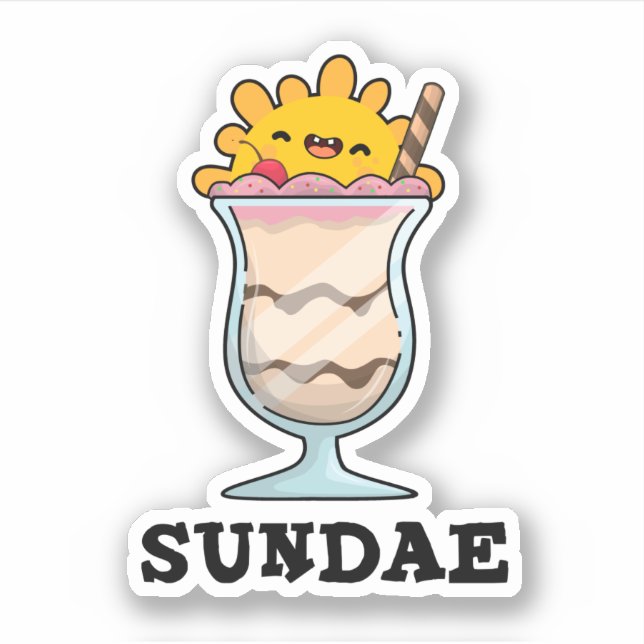 Sundae Funny Sunday Ice Cream Pun  (Front)