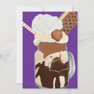 Sundae Ice Creams Fun Desserts Thank You Card
