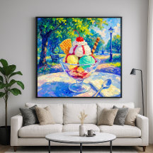 Sundae In The Park - Pastel Impressionistic Style
