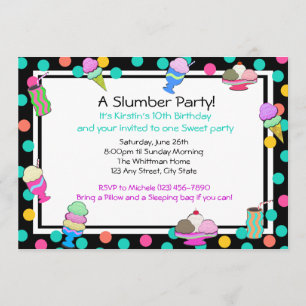 Sundae Party Birthday Invitation