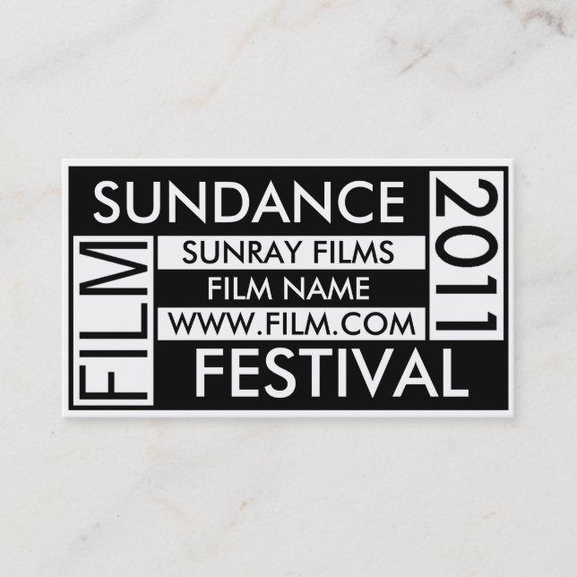 SUNDANCE FILM FESTIVAL 2011 BUSINESS CARD (Front)