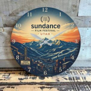 Sundance Film Festival Utah Mountain Cinema Large Clock