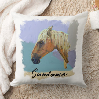 "Sundance" - Horse Portrait - Personalise Your Cushion