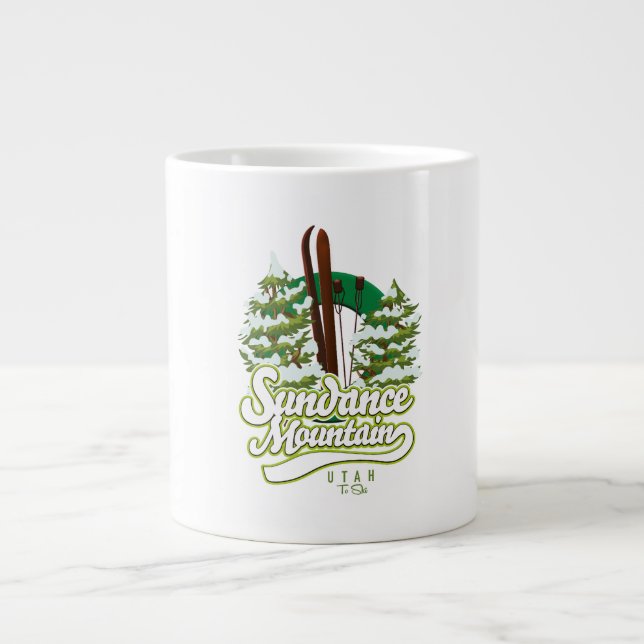 Sundance Mountain Utah Ski logo Large Coffee Mug (Front)