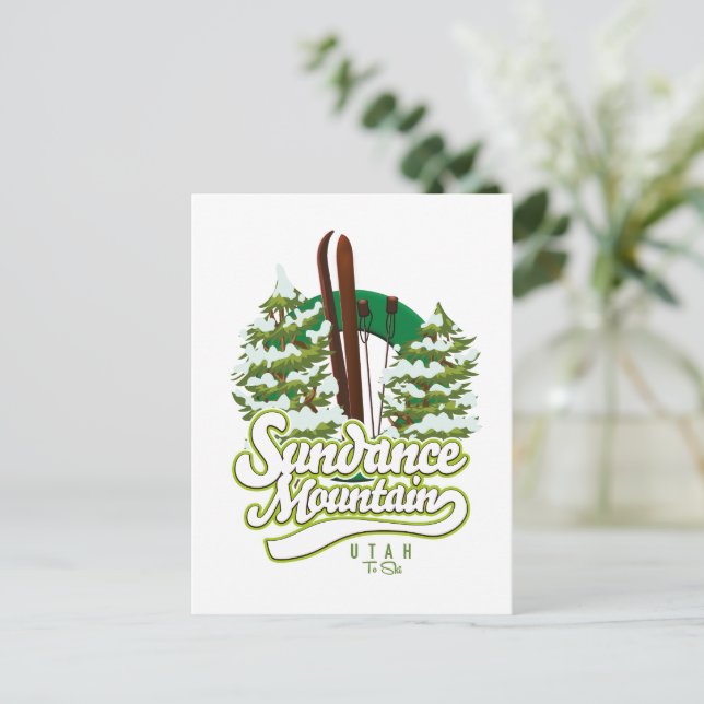 Sundance Mountain Utah Ski logo Postcard (Standing Front)