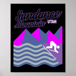 Sundance Mountain Utah Usa Ski Resort Snowboarding Poster