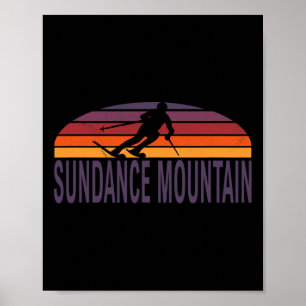 Sundance Mountain Utah Usa Ski Resort Snowboarding Poster