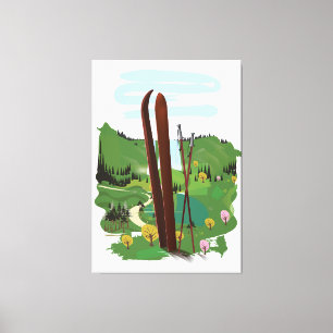Sundance Mountains ski logo Canvas Print