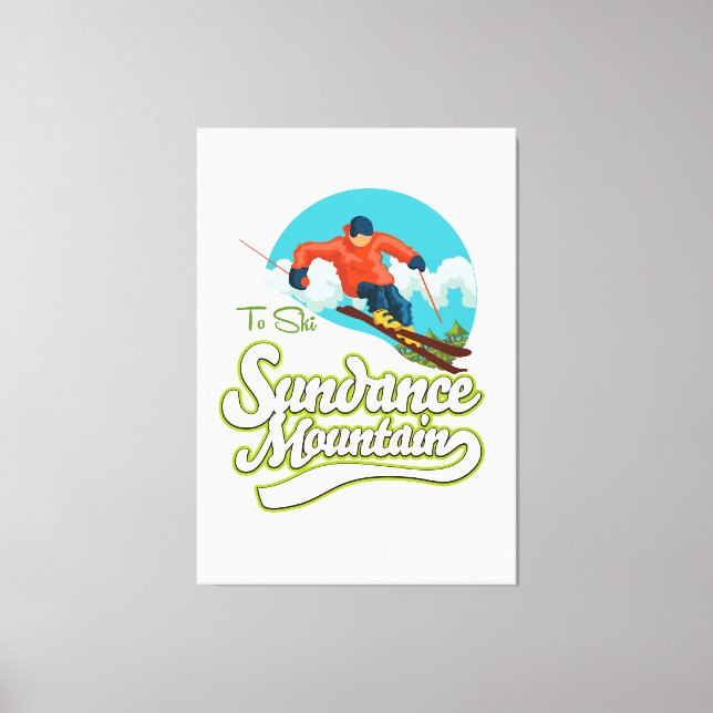 Sundance Mountains ski logo Canvas Print (Front)