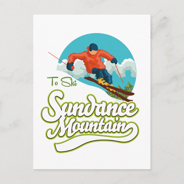 Sundance Mountains ski logo Postcard (Front)