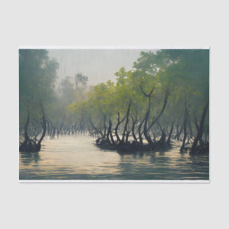 Sundarbans Mangrove Forest River Trees Tissue Paper