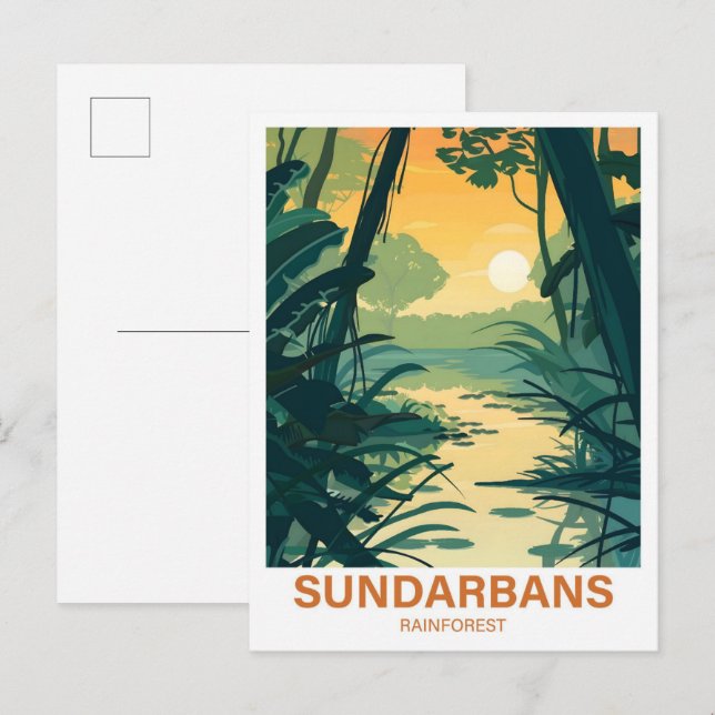 Sundarbans Rainforest India Bangladesh Travel Postcard (Front/Back)