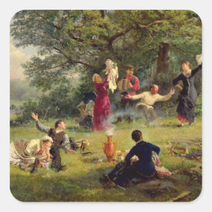 Sunday, 1884 square sticker