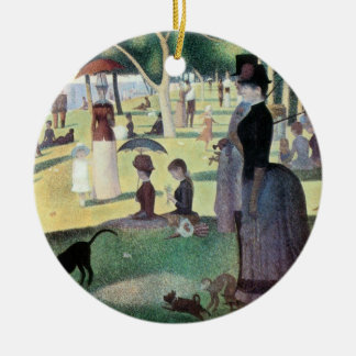Sunday Afternoon, Island La Grande Jatte by Seurat Ceramic Tree Decoration