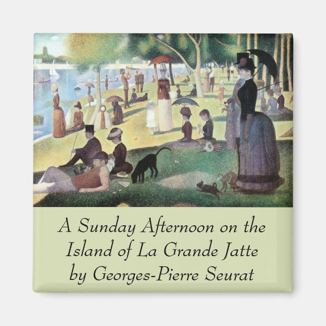Sunday Afternoon, Island La Grande Jatte by Seurat Magnet (Front)
