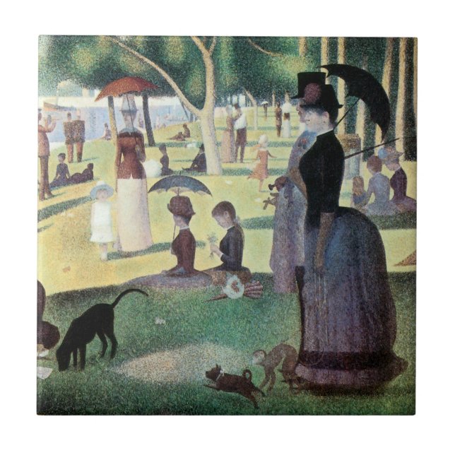 Sunday Afternoon, Island La Grande Jatte by Seurat Tile (Front)
