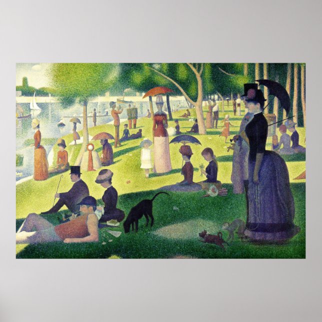 Sunday afternoon on La Grande by Georges Seurat Poster (Front)