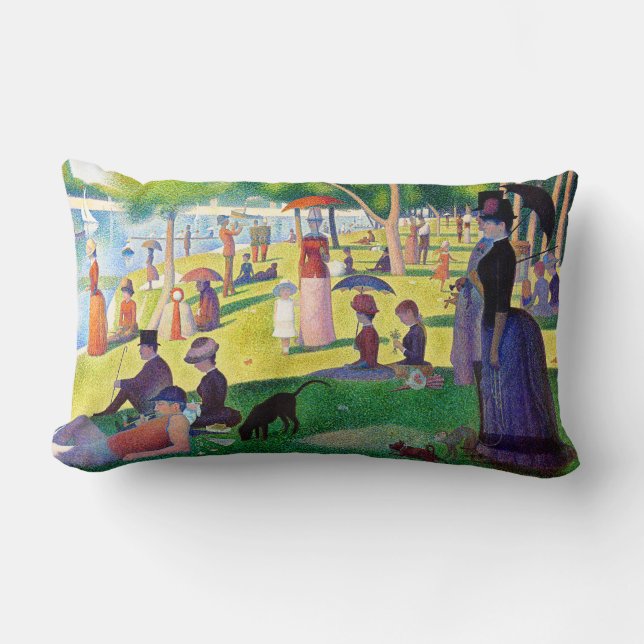 Sunday Afternoon On The Island Of La Grande Jatte Lumbar Cushion (Front)