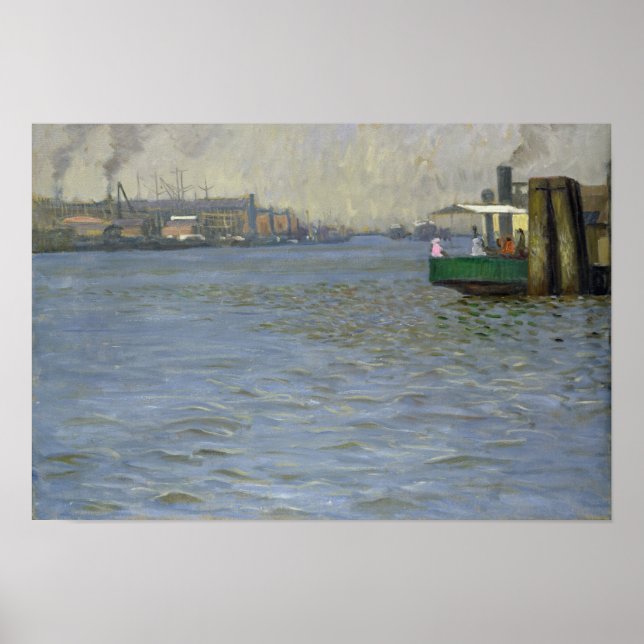 Sunday Atmosphere on the Elbe Poster (Front)