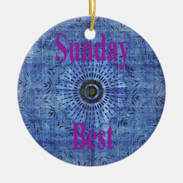 Sunday Best Ceramic Tree Decoration (Front)