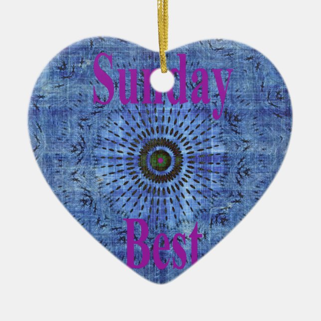 Sunday Best Ceramic Tree Decoration (Front)