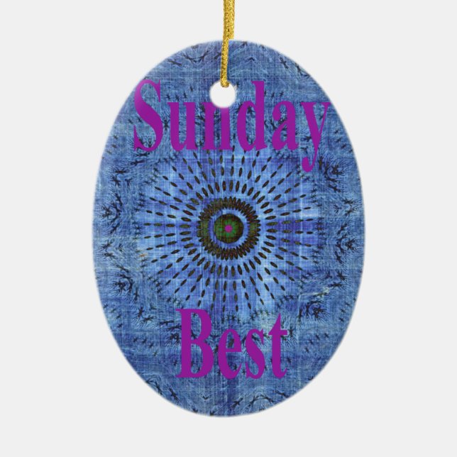 Sunday Best Ceramic Tree Decoration (Front)