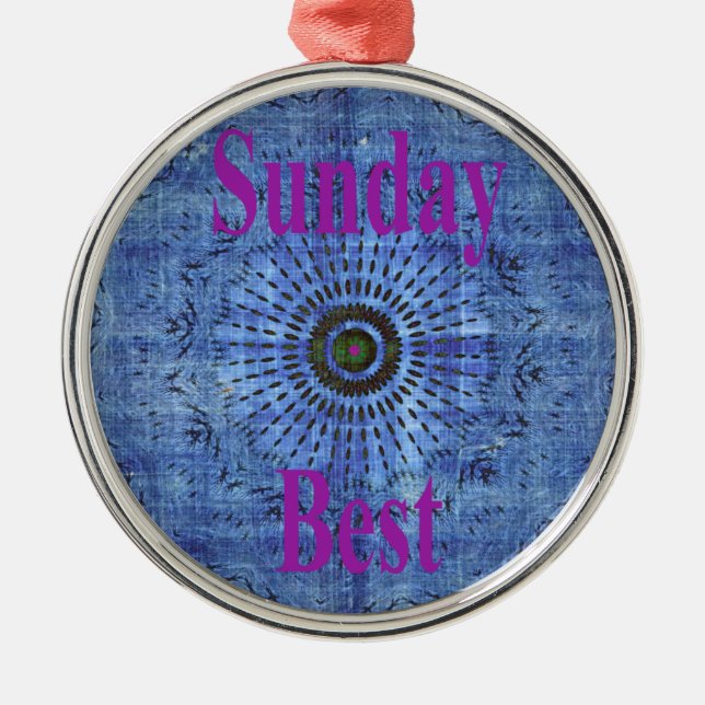 Sunday Best Metal Tree Decoration (Front)