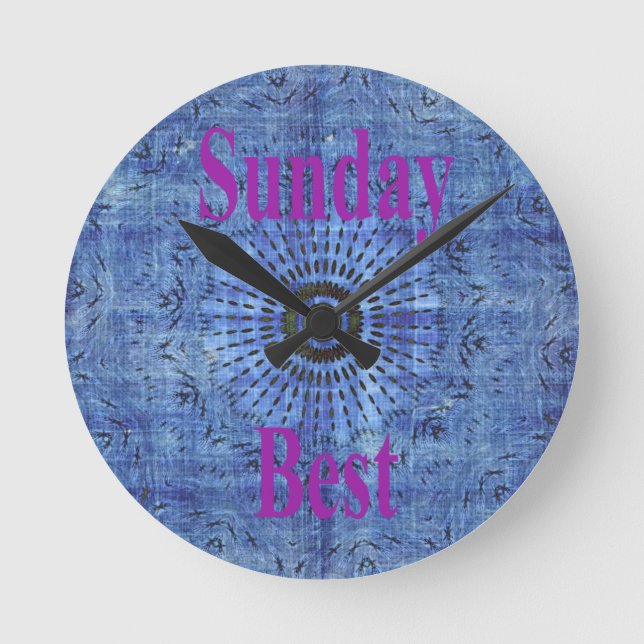 Sunday Best Round Clock (Front)