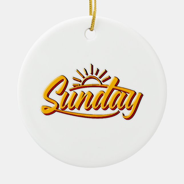 SUNDAY BEST SUMMER CERAMIC TREE DECORATION (Front)