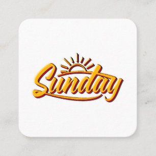 SUNDAY BEST SUMMER SQUARE BUSINESS CARD
