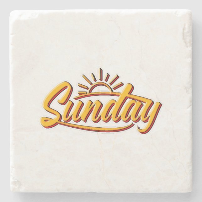 `SUNDAY BEST SUMMER STONE COASTER (Front)
