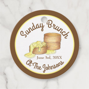 Sunday Breakfast Brunch Biscuits Sausage Gravy Favour Tags