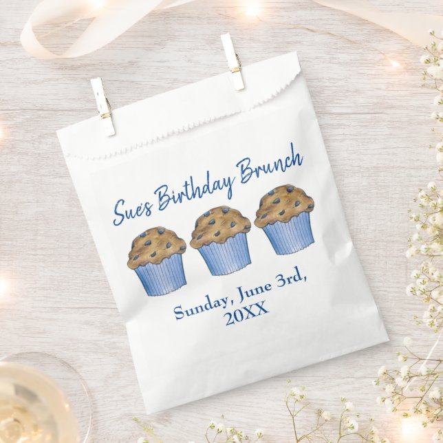 Sunday Breakfast Brunch Party Blueberry Muffin Favour Bags (Clipped)