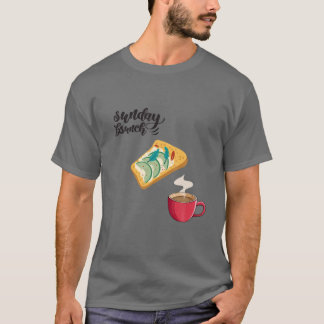 Sunday Brunch - Sunday Breakfast - Coffee And Sand T-Shirt