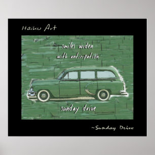 Sunday Drive Haiku Art Print