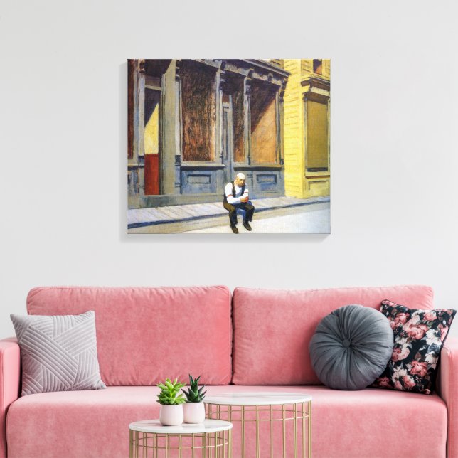 Sunday | Edward Hopper | Canvas Print (Insitu(LivingRoom))