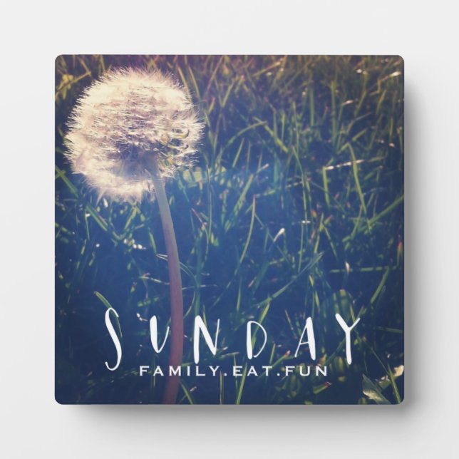 Sunday Family Eat Fun Plaque (Front)