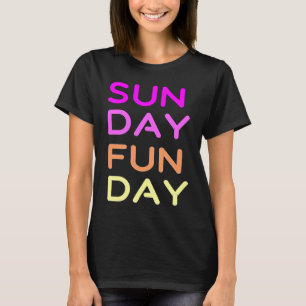SUNDAY FUN DAY Sport Football Graphic letters T-Shirt