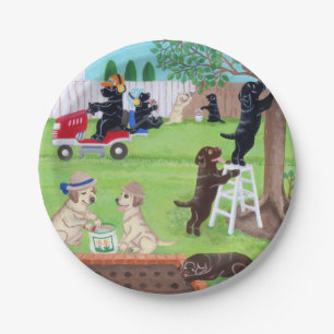Sunday Fun Labradors Paper Plates