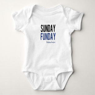Sunday Funday Beachin' Baby Bodysuit