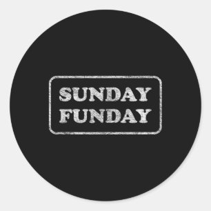Sunday Funday Brunch Footll Sports Bbq Classic Round Sticker