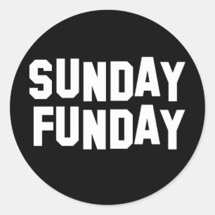 Sunday Funday Classic Round Sticker