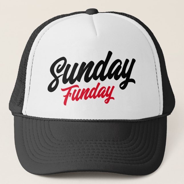 Sunday Funday cool trucker hat (Front)