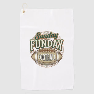 Sunday Funday Football Vintage Shirt Design_1 Golf Towel